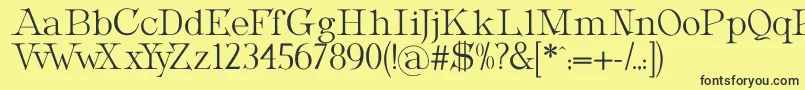 フォントMetropolianDisplay – 黒い文字の黄色い背景