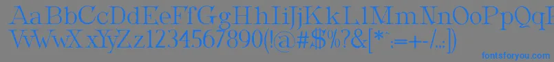 フォントMetropolianDisplay – 灰色の背景に青い文字