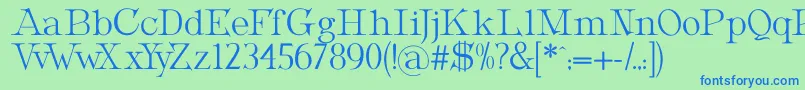 MetropolianDisplay Font – Blue Fonts on Green Background