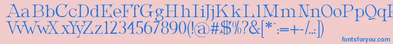フォントMetropolianDisplay – ピンクの背景に青い文字