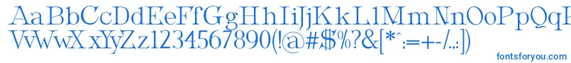 フォントMetropolianDisplay – 白い背景に青い文字