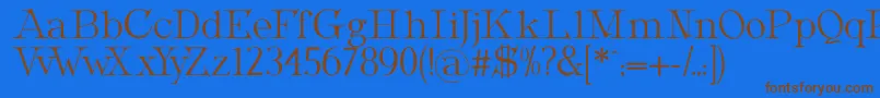 Шрифт MetropolianDisplay – коричневые шрифты на синем фоне