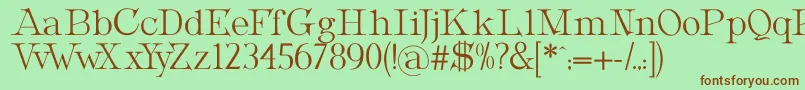 MetropolianDisplay Font – Brown Fonts on Green Background