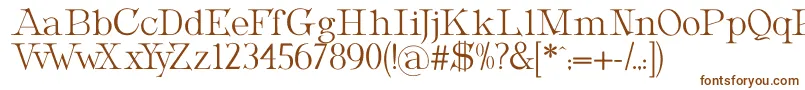 MetropolianDisplay-fontti – ruskeat fontit valkoisella taustalla