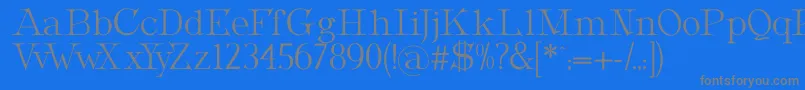 MetropolianDisplay-Schriftart – Graue Schriften auf blauem Hintergrund