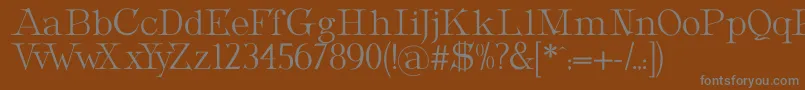 フォントMetropolianDisplay – 茶色の背景に灰色の文字