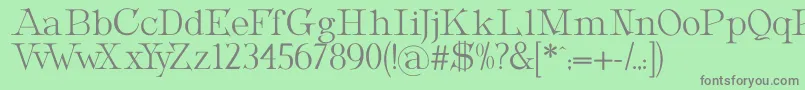MetropolianDisplay-fontti – harmaat kirjasimet vihreällä taustalla