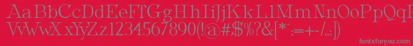 MetropolianDisplay-Schriftart – Graue Schriften auf rotem Hintergrund