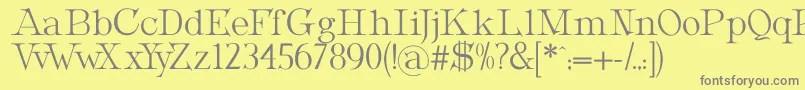 フォントMetropolianDisplay – 黄色の背景に灰色の文字
