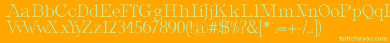 Шрифт MetropolianDisplay – зелёные шрифты на оранжевом фоне