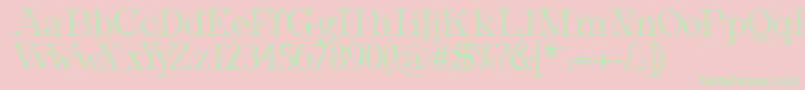 フォントMetropolianDisplay – ピンクの背景に緑の文字
