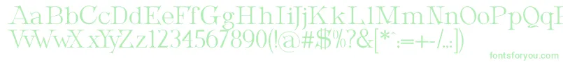 MetropolianDisplay-fontti – vihreät fontit valkoisella taustalla