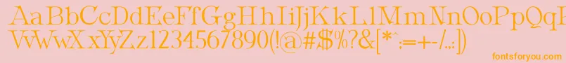 フォントMetropolianDisplay – オレンジの文字がピンクの背景にあります。