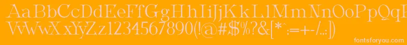 MetropolianDisplay-Schriftart – Rosa Schriften auf orangefarbenem Hintergrund