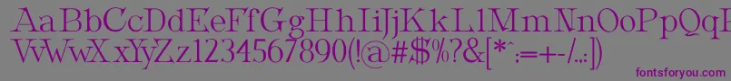 Шрифт MetropolianDisplay – фиолетовые шрифты на сером фоне