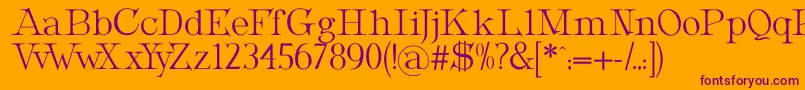 MetropolianDisplay-Schriftart – Violette Schriften auf orangefarbenem Hintergrund