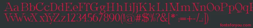 フォントMetropolianDisplay – 黒い背景に赤い文字