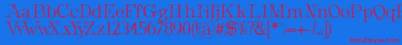 フォントMetropolianDisplay – 赤い文字の青い背景