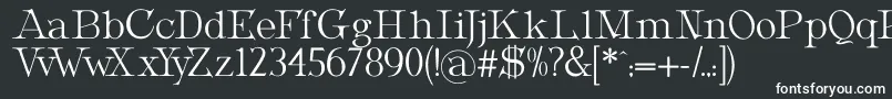 MetropolianDisplay-fontti – valkoiset fontit mustalla taustalla