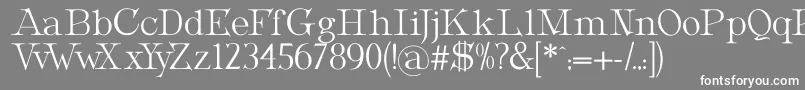 MetropolianDisplay-fontti – valkoiset fontit harmaalla taustalla