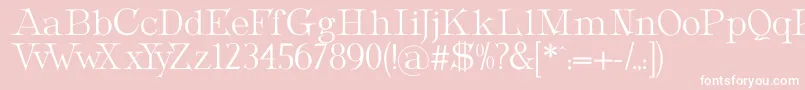 Шрифт MetropolianDisplay – белые шрифты на розовом фоне