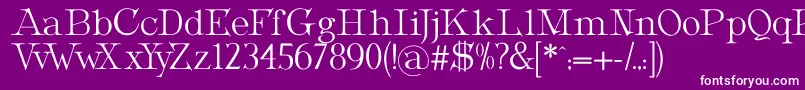 MetropolianDisplay-Schriftart – Weiße Schriften auf violettem Hintergrund