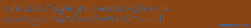 Worstveldsling Font – Blue Fonts on Brown Background
