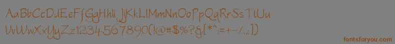 Worstveldsling Font – Brown Fonts on Gray Background