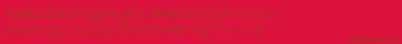 Worstveldsling Font – Brown Fonts on Red Background