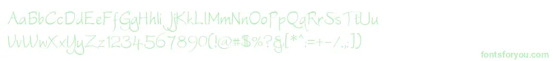 Worstveldsling Font – Green Fonts on White Background