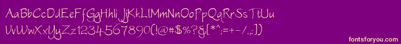 Worstveldsling Font – Yellow Fonts on Purple Background