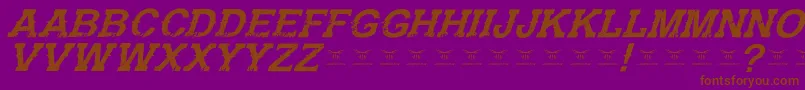 fuente GunfighteracademyItalic – Fuentes Marrones Sobre Fondo Morado