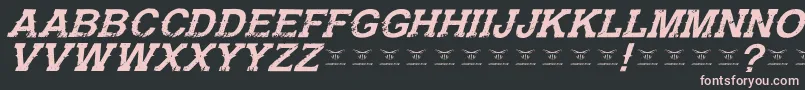 GunfighteracademyItalic Font – Pink Fonts on Black Background