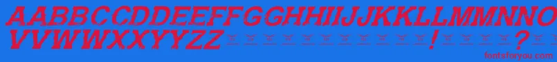 fuente GunfighteracademyItalic – Fuentes Rojas Sobre Fondo Azul