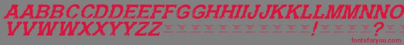 fuente GunfighteracademyItalic – Fuentes Rojas Sobre Fondo Gris