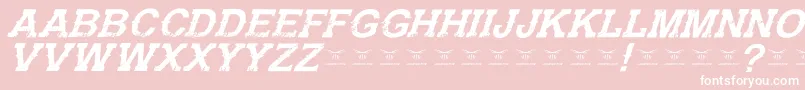 fuente GunfighteracademyItalic – Fuentes Blancas Sobre Fondo Rosa