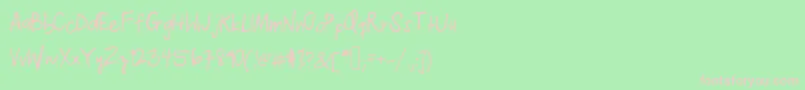 KelvinPrint Font – Pink Fonts on Green Background