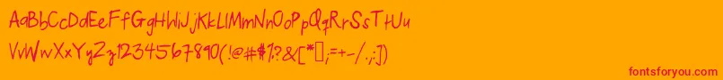 KelvinPrint Font – Red Fonts on Orange Background