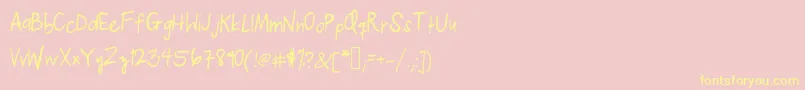 KelvinPrint Font – Yellow Fonts on Pink Background