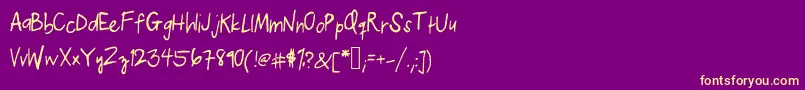 KelvinPrint Font – Yellow Fonts on Purple Background