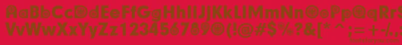 GermanParticipants-fontti – ruskeat fontit punaisella taustalla