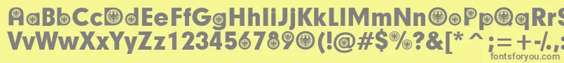 GermanParticipants Font – Gray Fonts on Yellow Background