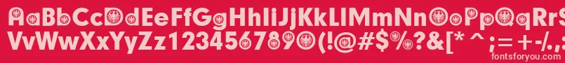 GermanParticipants Font – Pink Fonts on Red Background
