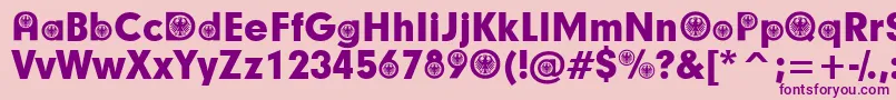 GermanParticipants Font – Purple Fonts on Pink Background