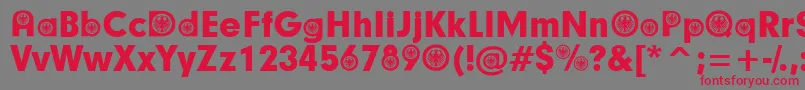 GermanParticipants Font – Red Fonts on Gray Background