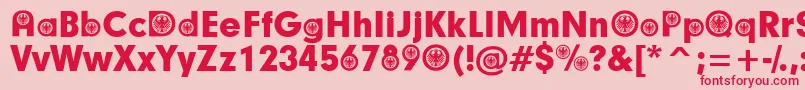GermanParticipants Font – Red Fonts on Pink Background