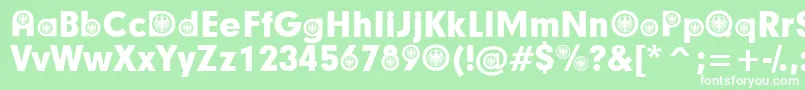 GermanParticipants Font – White Fonts on Green Background