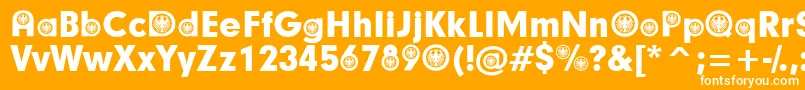 GermanParticipants Font – White Fonts on Orange Background