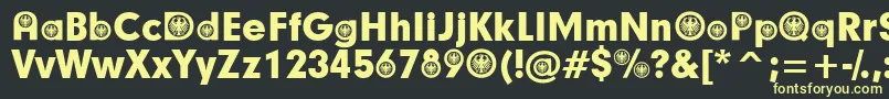 GermanParticipants Font – Yellow Fonts on Black Background