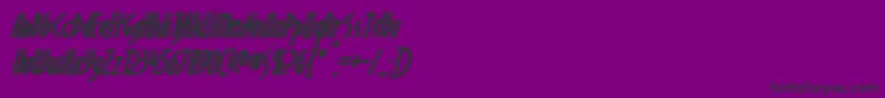 CrichtonBoldItalic Font – Black Fonts on Purple Background